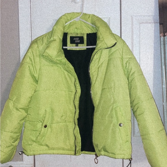 Trendy Ski Jacket ! Neon green /lime winter jacket - Picture 1 of 4